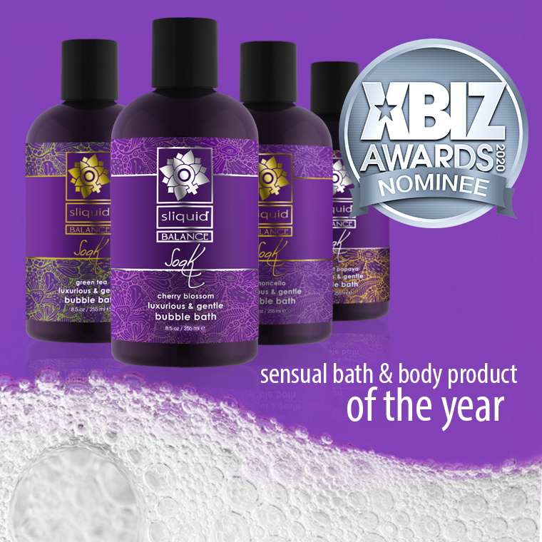 sliquid's tweet photo. Today's 2020 XBIZ™ Award Nominee spotlight is Soak, up for Sensual Bath &amp; Body Product of the Year.  #SliquidSoak brings the spa experience home. @XBIZ Award voters, cast your vote for #Sliquid in all available categories at https://t.co/43JFZ1fvNa.  Thank you for your support! https://t.co/rnn2ytWQz2