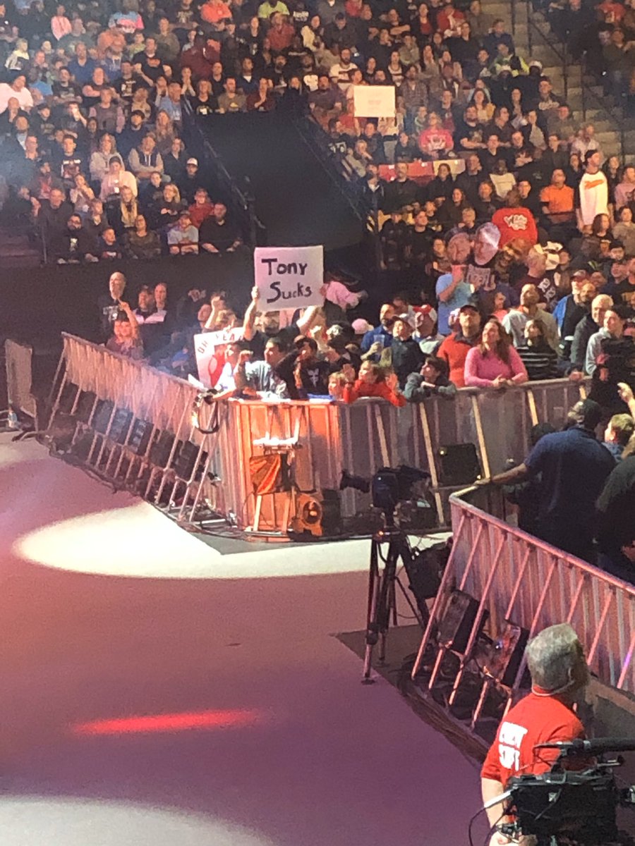 TonyBloedorn's tweet photo. Was having a great time at WWE last night with my boys, then this happened https://t.co/1F7ilBhIeI