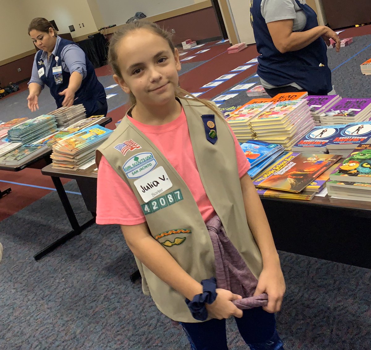 VVannoy's tweet photo. We had a blast!! We can’t for our Girl Scouts to volunteer again. 📚 https://t.co/4x0oYptGtL