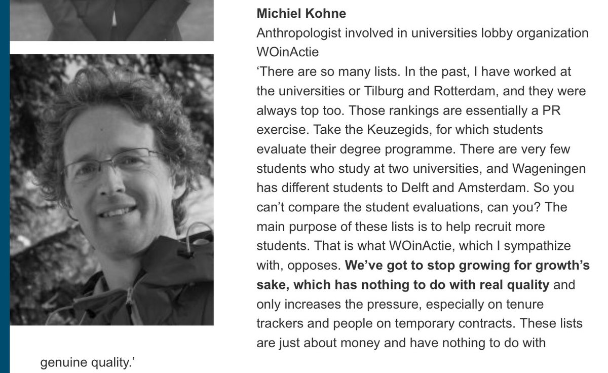 MarcBracke's tweet photo. Anthropologist Michiel Kohne shows guts with a #ReMarcAble answer to the question how Wageningen University has been top ranking in the Student Guide for 15 yrs. His answer: It’s a PR thing, only about €’s & has nothing to do with real quality
https://t.co/yrkbp3IIUO
#WOinActie https://t.co/fixNQ5zZz9