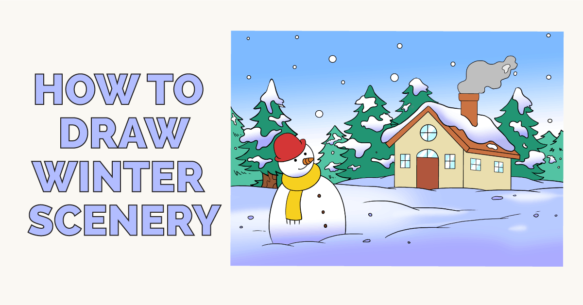 Easy Drawing Guides On Twitter How To Draw A Winter Scenery Easy To Draw Art Project For Kids See The Full Drawing Tutorial On Https T Co 1kb1x9yidd Winter Scenery Howtodraw Christmas Https T Co C1a8wypov6 easy drawing guides on twitter how to