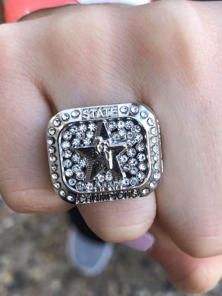 Ekouros's tweet photo. Another update for @katyisd’s own and @spartan_speak 8th grader Eleni Kouros!  Rocking the bling as the new AOK State Champion in sparring!  I am so proud! https://t.co/6xpt8RvIDF