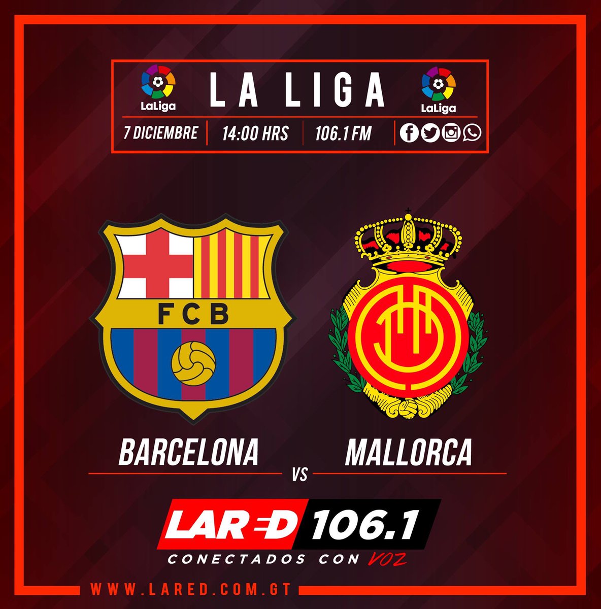 dixonvasquez_LR's tweet photo. #LigaEspañola
Amigos ya les acompañamos con la transmisión del partido
#Barcelona vrs #Mallorca
Con @pumpumdelgol
@crisarrioladj y el orgullo del micrófono #HugoLandaverde
Todo por @Lared1061
Mensajes al 58581061 Wattsapp para compartir https://t.co/yynHl0hESC