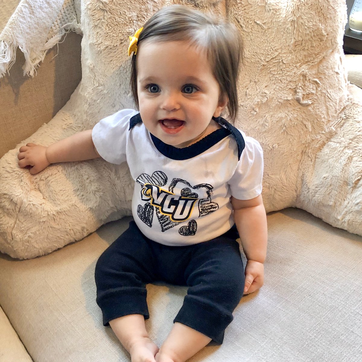 BreeSison's tweet photo. GAME DAY! #LetsGoVCU #RVA #ODwho? #EmersonFaye https://t.co/9TssZyGl88