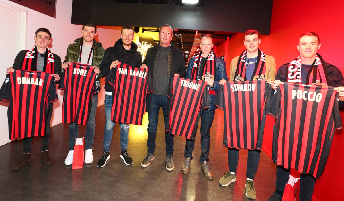 NetcompanyINEOS's tweet photo. ⚽️ meets 🚴‍♂️. Our @TeamINEOS riders have turned up to support @ogcnice tonight as they take on Metz! Thanks for the fantastic welcome!

#OGCNFCM @INEOS https://t.co/eE4HhnJ9CP