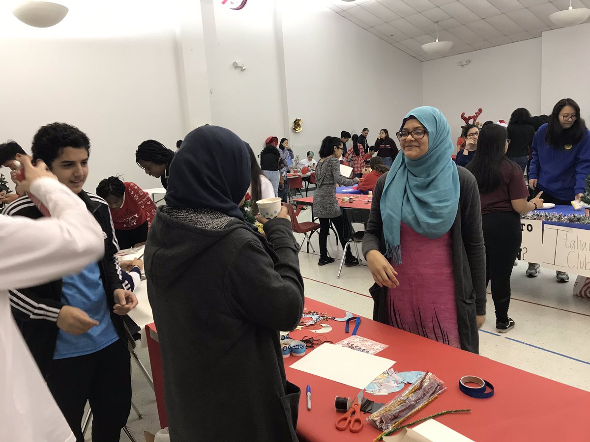 Bellaire MSA had a great time at Project Santa today. We helped kids make beaded bookmarks, drew henna tattoos, and offered hot cocoa topped with whipped cream, marshmallows, and chocolate syrup! Thank you <a href="/BellaireHigh/">Bellaire High School</a> and Student Council for organizing this lively event!