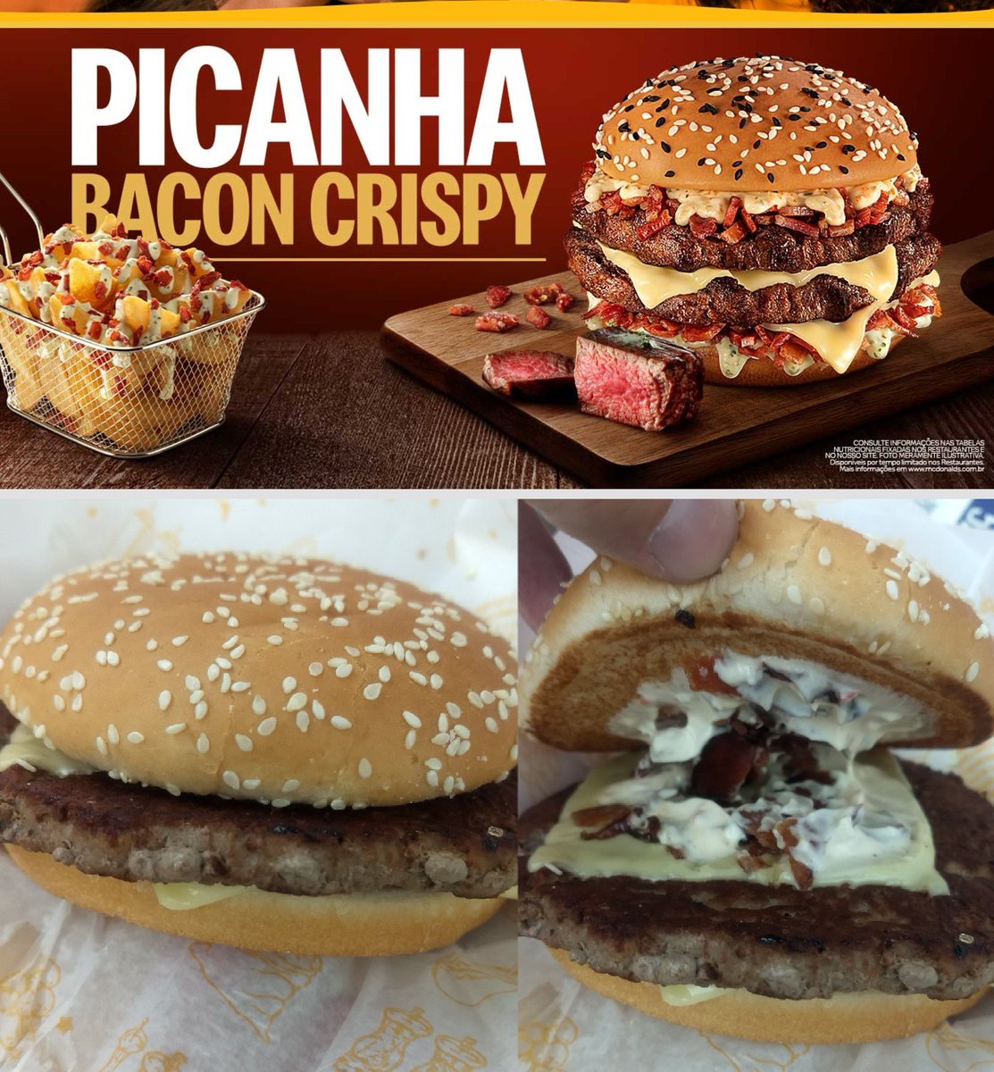 feomec's tweet photo. @McDonalds_BR Aquele padrão ó... (PS: Pedi o de 1 carne só pois achei que ia ser muito grande.) https://t.co/vCjQ2LtYYh