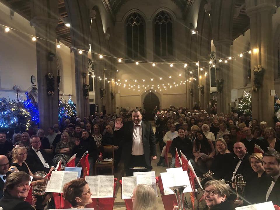 Merry Christmas from Epping Forest Band and our wonderful audience at St John’s Church Epping #brassband #Christmas #epping