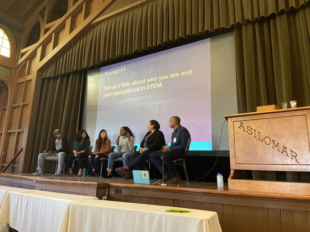 GRATITUDE to Rori Abernethy, Megan Tangonan, Brittany Ueno, Caleb Bugg, Dr. Maria Zavala and Dr. Rajeev Virmani for their generous reflections about how we might make Asilomar - and all prof spaces - more accessible to, powerful for, and rep of folks of color #CMCmath #cmcnorth