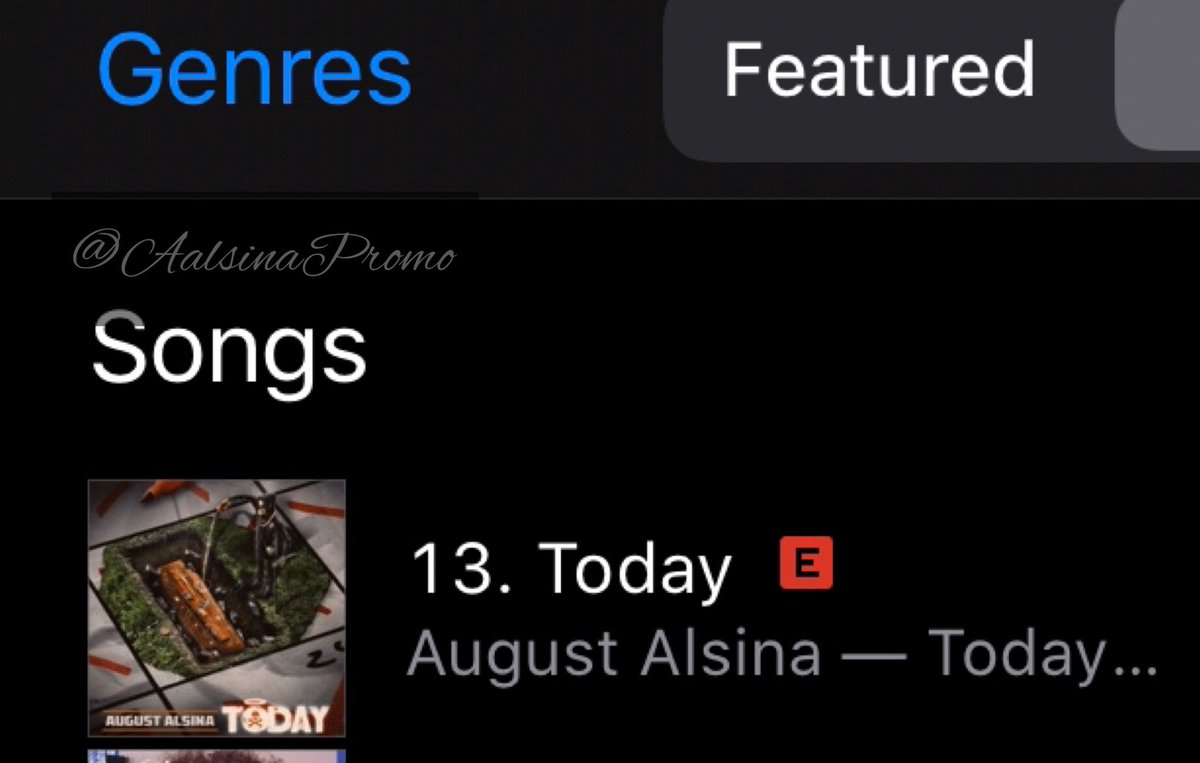 @augustalsina is currently number 13 on iTunes music R&b charts‼️‼️ let’s get “Today” to number one on all digital platforms!🥳#AugustAlsina #AlsinaNation #AlsinaPromo #Today #TheProduct3 #TopCharts