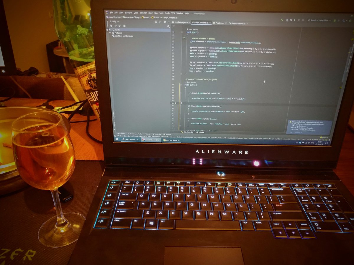 ihorko_bk's tweet image. Бокальчик ігристого і шматочок коду на вечерю..

#Unity, #SeeSharp, #CSharp, #CS, #MoëtChandon, #wetpanties, #більшетегівбільше