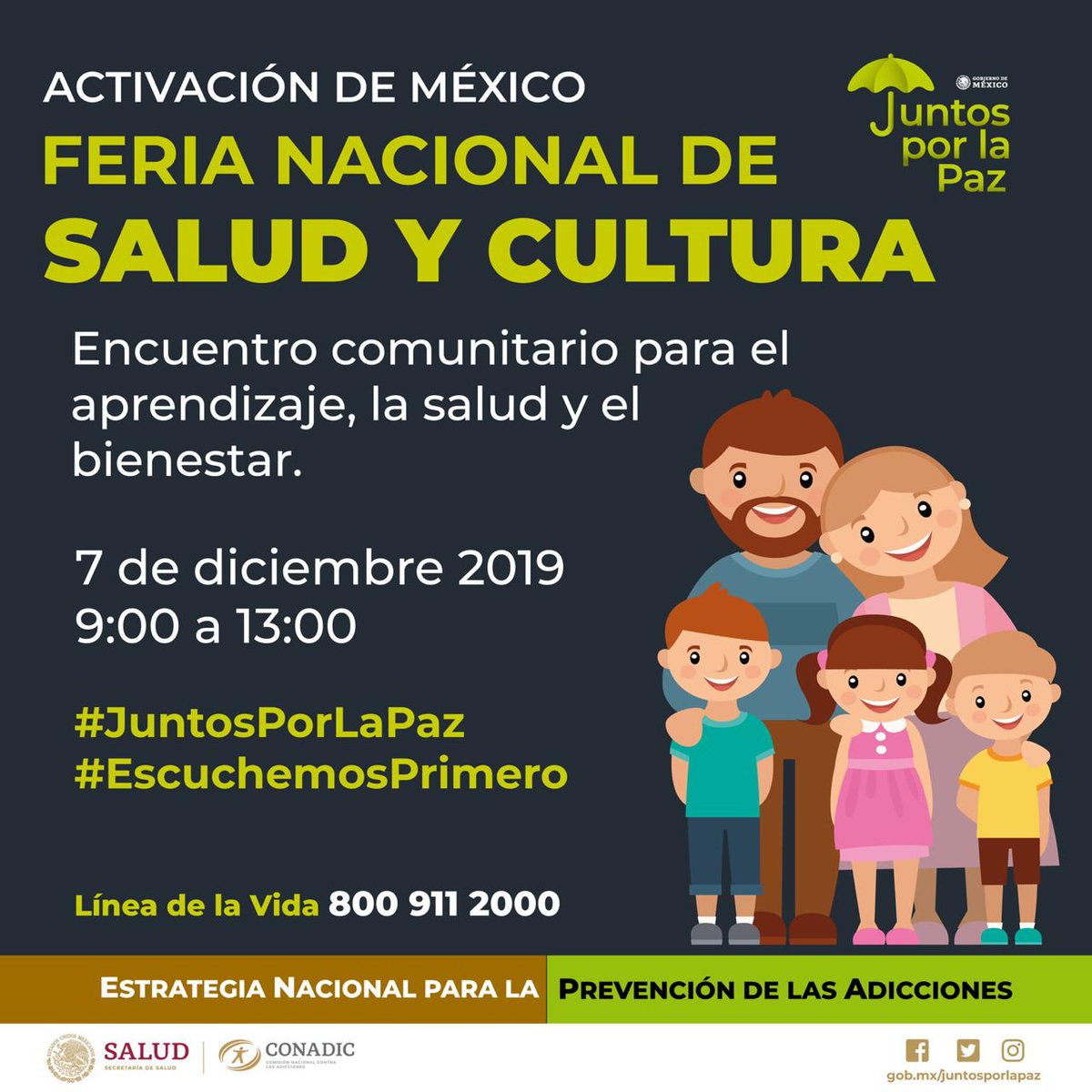 Este 7 de diciembre fuimos parte de la Activación Nacional “Juntos por la paz, la cultura y el deporte”, que se llevó a cabo en distintos puntos del país.
#JuntosPorLaPaz
#EscuchemosPrimero #FrenteALasAdicciones 
#jovenesxlatransformación 
#Tapachula #IMJUVE