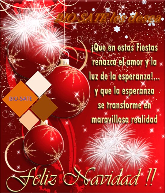BioSate's tweet image. Bio-Sate Group, les desea unas felices fiestas Navideñas