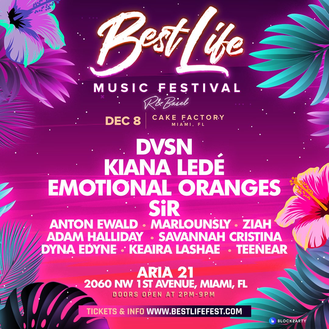 BestLifeFest's tweet photo. In order to ensure a great R&amp;B live experience for our Best Life stars, the Festival will be relocating to Aria 21 located at 2060 NW 1st Ave. 🤩

See you tomorrow!

https://t.co/guWknSdRwc https://t.co/GCXGhAqJGw