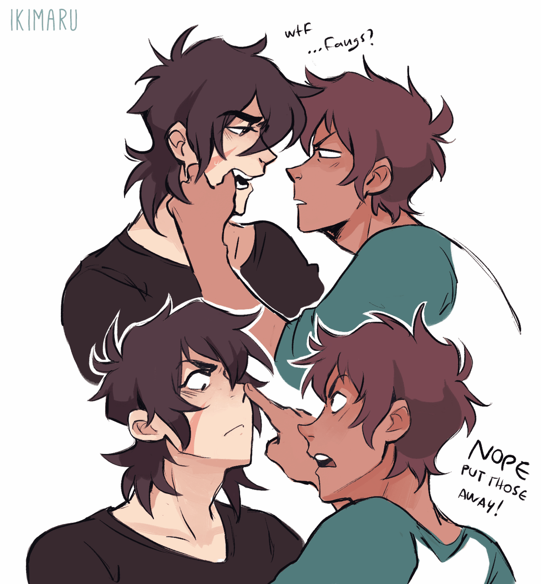 ikimaruart's tweet photo. Lance: HAHA jk I’m not into that.. unless 🤔 https://t.co/NrSleSIcN2