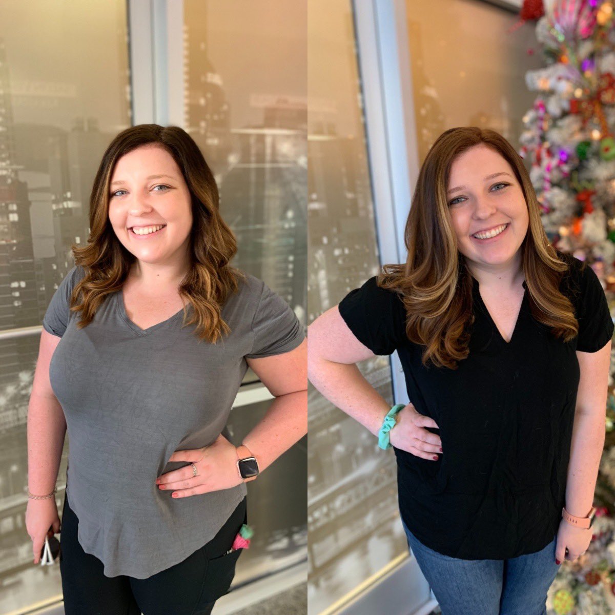 the_sarahsaga's tweet photo. When you lose weight in the 10 weeks between hair appointments π #20lbsdown #sarahsback https://t.co/YELePB3oAk