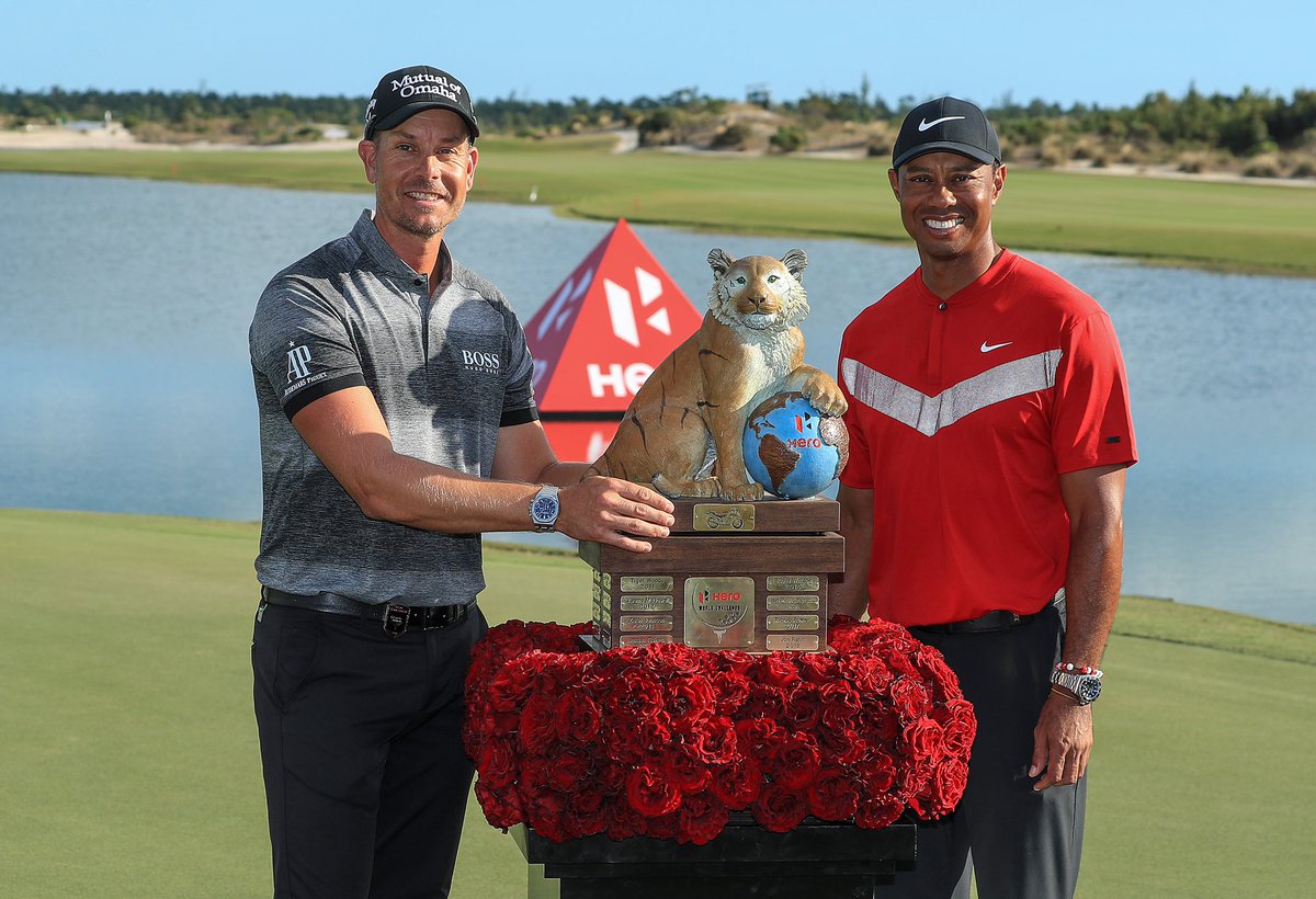 TigerWoods's tweet image. Amazing finish by @henrikstenson at the #HeroWorldChallenge. Thank you to the staff at @TGRLiveEvents and to our sponsor @HeroMotoCorp for putting on such a wonderful event each and every year.
