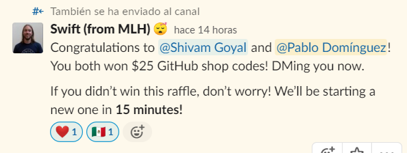 Pablo_MDD's tweet photo. Woaah Nunca había ganado un concurso de rifas 😱😱😱🙌

@GitHubEducation @MLHacks #LocalHack https://t.co/lqhc2PxQdJ