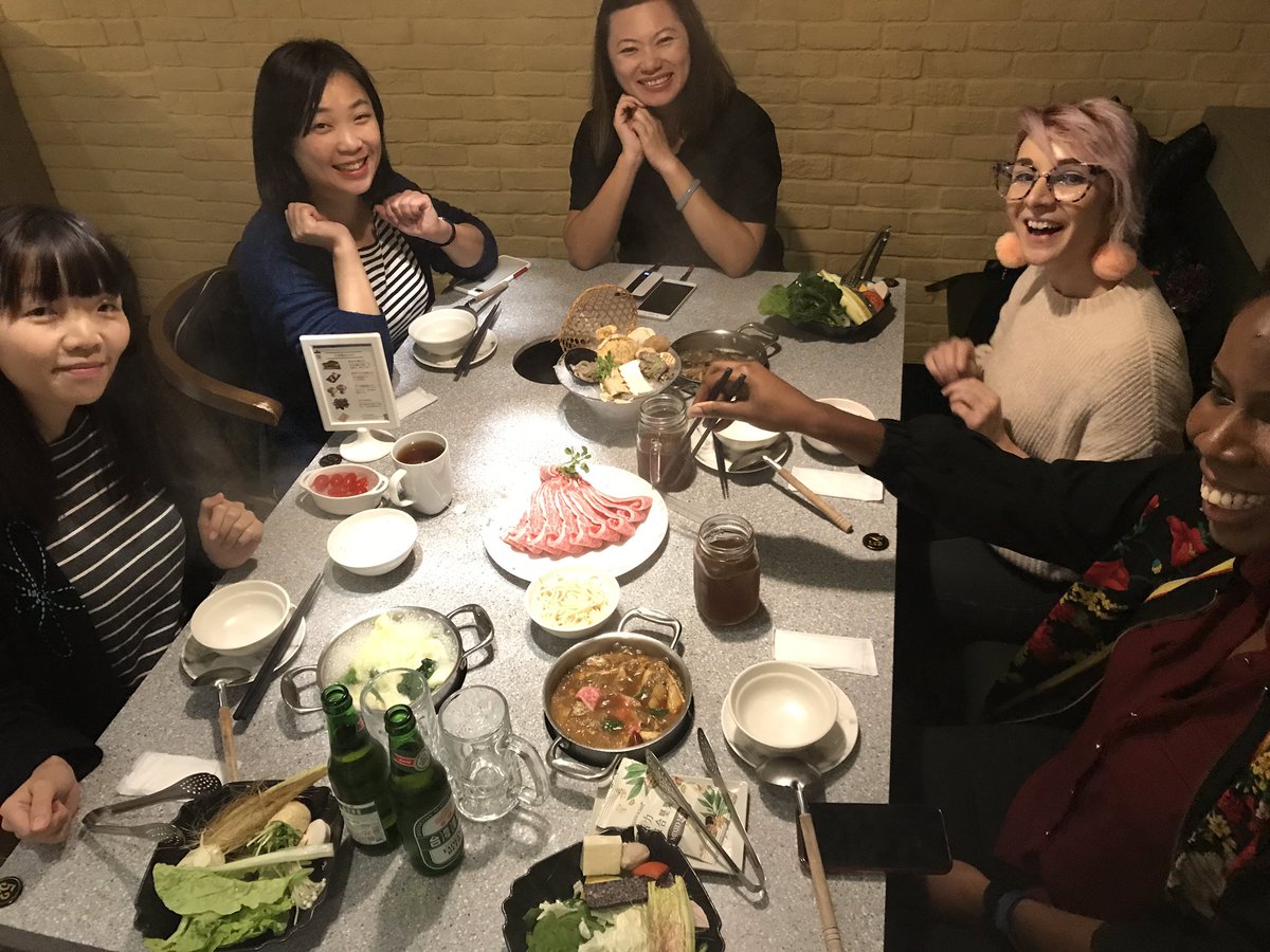 Thanks dinner after the open design workshop. We shared various culture experiences with Eriol and Joy from U.K. <a href="/opendesignis/">Open Design</a>. Our mixed audience of students, developers and UIUX designers groups made the workshop result even more fruitful and practical for our target users.