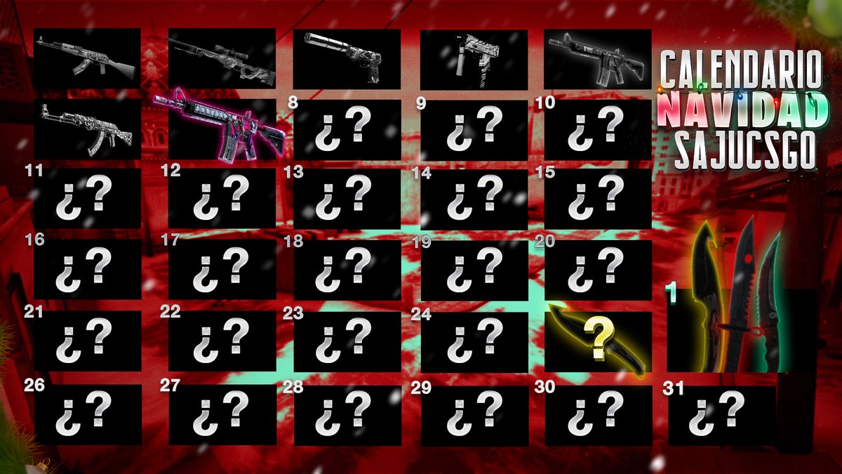SajuCSGO's tweet photo. 🎄🎄CALENDARIO DE NAVIDAD🎄🎄

Día 7 : M4A4 | Neo-Noir

REQUISITOS:

- Seguirme
- Dar RT
- Estar suscritos a mi canal
- Aplicar DESCUENTO en SKINCLUB: https://t.co/NNgIHtpHT3 (10% EXTRA)

Mañana se publicará el ganador y el sorteo del día siguiente 🎅 https://t.co/CoiPsVjd8R