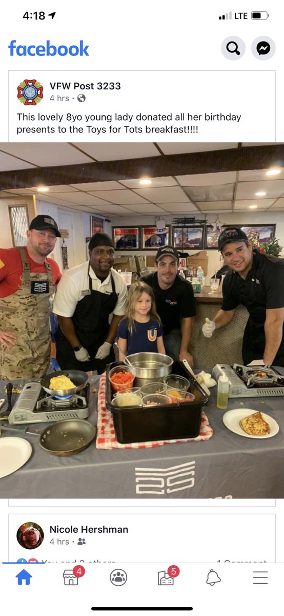 Vets2Success's tweet photo. Was so wowed by this little girl came to our breakfast for toys for tots and gave all her birthday presents for other kids...she is only 8 years old..amazing heart and soul. https://t.co/VBUrj2Cwg3