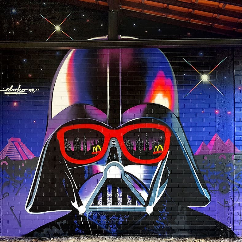 #darkvador #darthvader #starwars #icpstudios #pyramides #pyramid #lights #fresque #spray #marko93 #wallartwork #streetartwork #streetartandgraffiti #urbanvibescommunity #urbanartist #graffiti_art #fineartpainting #artwork #contemporary_art #artlover #painting  #spaceships