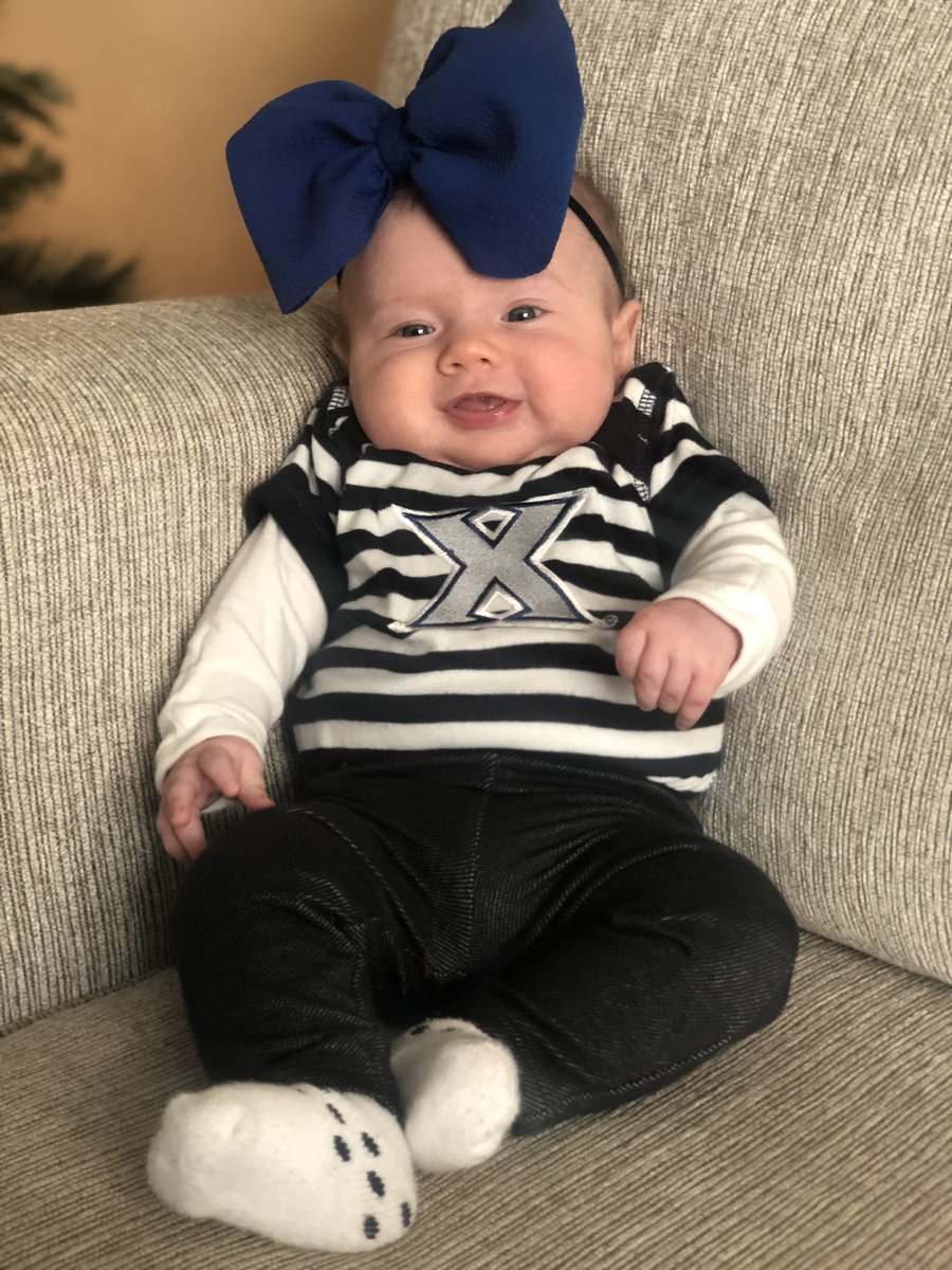 megenmarie's tweet photo. @XavierU @XavierMBB ready for her first ever crosstown shootout ⚔️💙 https://t.co/T3y3X5yb4G