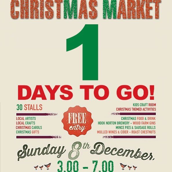 What do you mean, you haven’t heard about it?  It’s only tomorrow!  The first ever Brize Norton Christmas Market.  Lots of crafts from local small businesses.  Don’t miss it!
