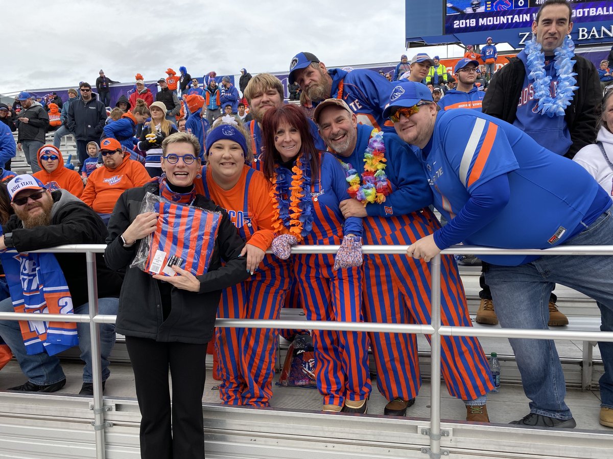 MarleneTromp's tweet photo. Look what the best fans in the country gave me!  I’ll be sporting these at a future game!  Thank you, #BroncoNation! 💙🧡 https://t.co/iIq2DtAm9W