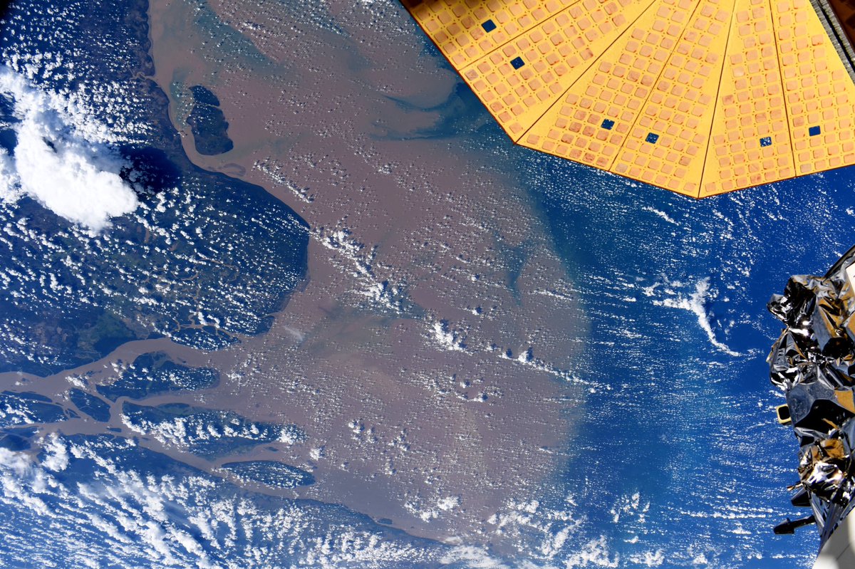 Astro_Jessica's tweet photo. In one small portion of a @Space_Station pass last week, I was fortunate enough to capture stunning views of the entirety of the mighty Amazon River winding its way across South America (see also Thanksgiving post). Which one is your favorite?
⁣
#Nature #EarthArt #AmazonRiver https://t.co/UcPaJk1Wnk