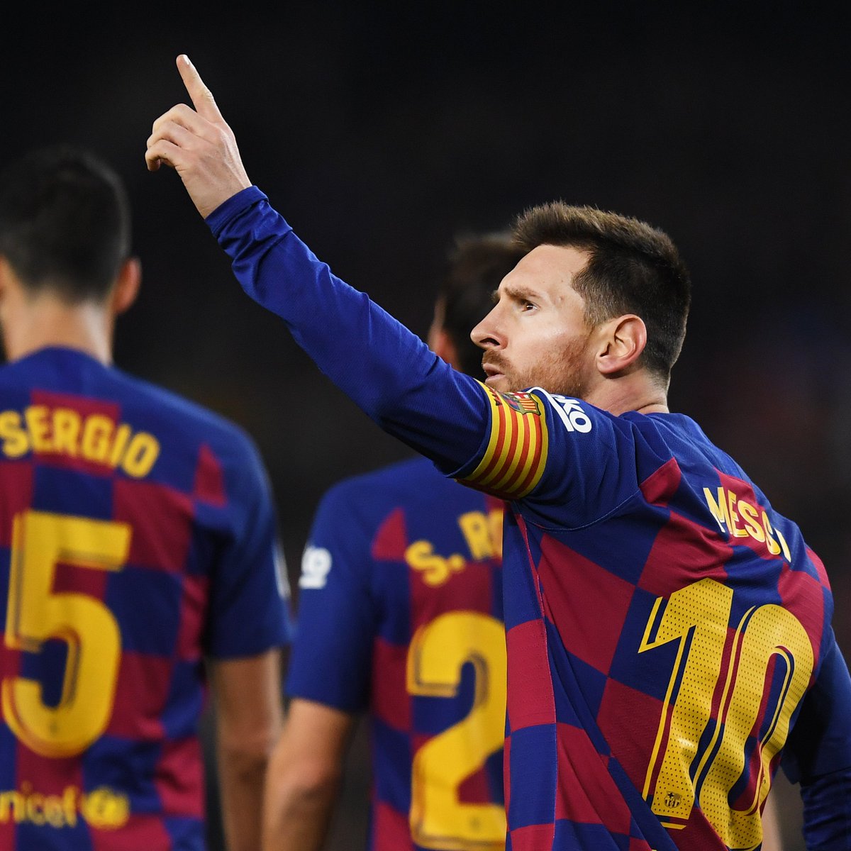 FOXSoccer's tweet photo. 17'  Messi
41'  Messi
83'  Messi

53 career hat tricks, 35 in La Liga. 🐐 things. https://t.co/bB7lQPvkpm