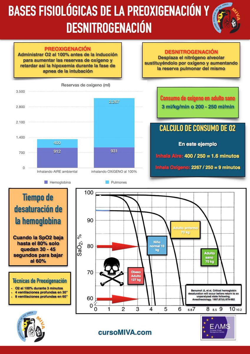 curso_miva's tweet photo. Bases fisiológicas de la Preoxigenación y desnitrogenación.

Así se puede entender la importancia de este paso previo al manejo de la Vía Aérea del paciente crítico.

https://t.co/WUACQpOdYp

#VíaAérea #Airway #AirwayManagement #MIVA #preoxigenación #preox https://t.co/nVOJsVlOO5