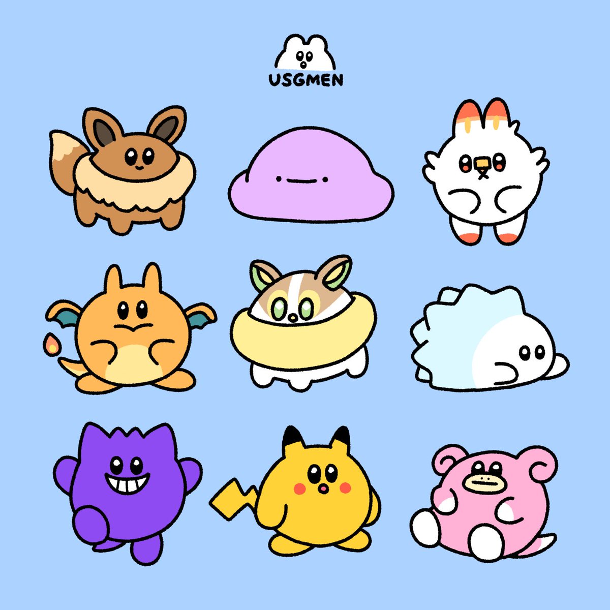 ポケモン ゆるいgifばかり描いてます うさぎとポケモンが多いです Gif4枚貼れないの Usgmen うさぎメン ダイナ荘びよりの漫画