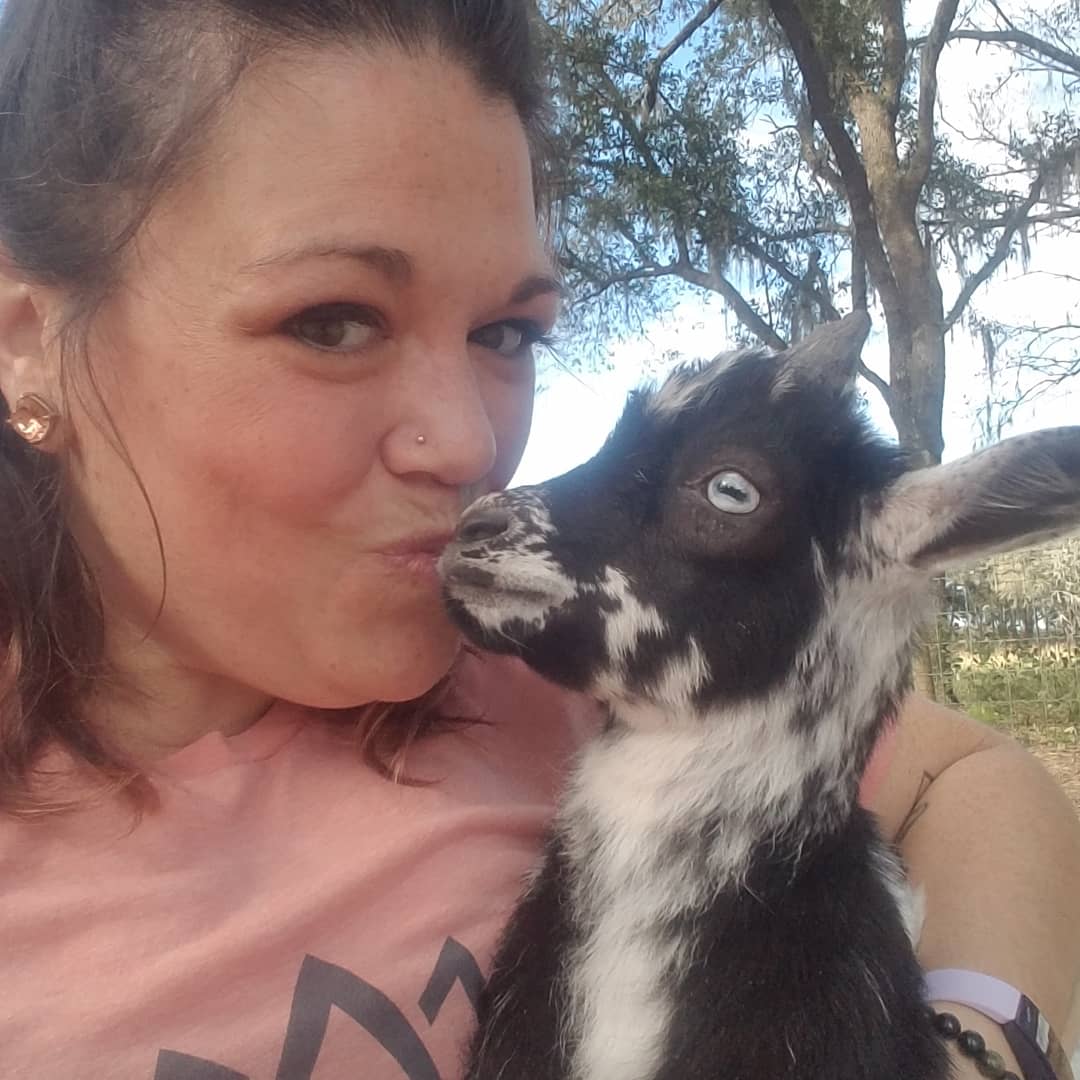 NeuschwangerH's tweet photo. Had the most amazing time teaching yoga today at #gradygoatyoga. Beautiful weather, lovely people, Christmas music, and the world's cutest animals.  What more could anyone ask for? 😍❤🐐🕉

#yogateacher #yogagirl #positivevibesonly #animallover #compassionateliving https://t.co/X4ZMmPnDGa