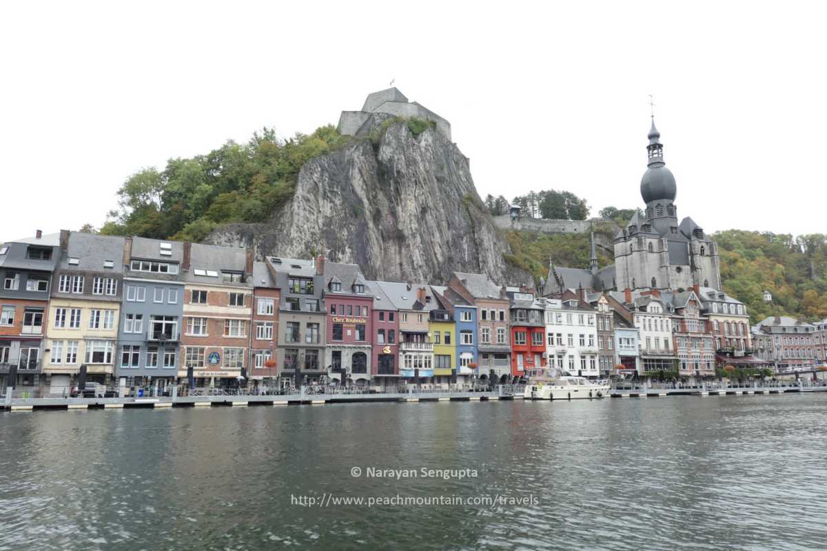 7/ Dinant's backbone and lower picture frame is the Meuse River... :)