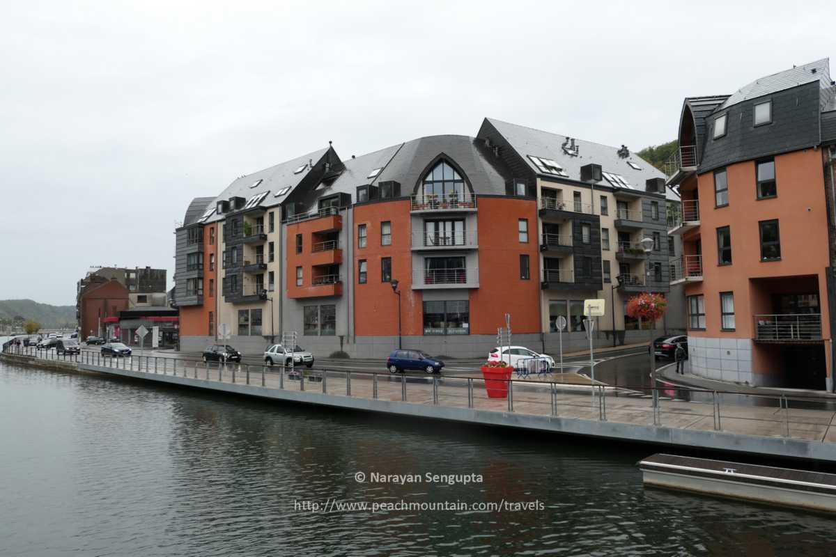 7/ Dinant's backbone and lower picture frame is the Meuse River... :)