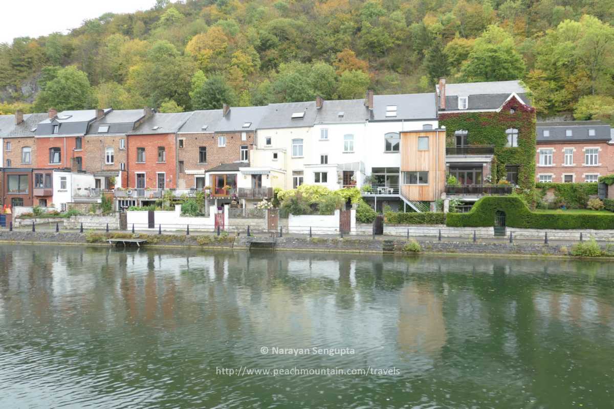 7/ Dinant's backbone and lower picture frame is the Meuse River... :)