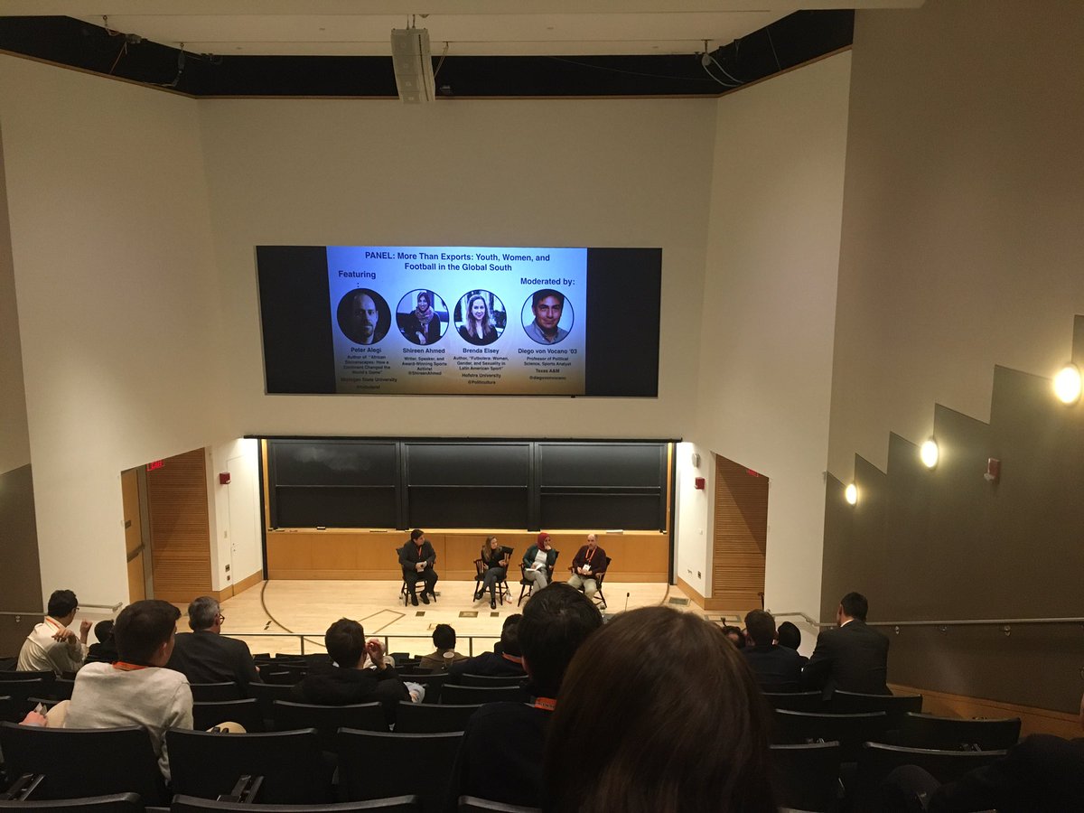 PUSC2019's tweet photo. Our first day is coming to a close with an insightful panel on “More than Exports: Youth, Women, and Football in the Global South.” We hope you enjoyed the discussions that took place - more to come tomorrow! https://t.co/l4kH4KkQzg