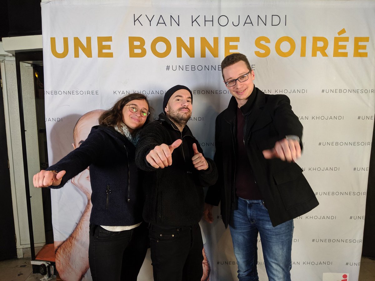 g_krom's tweet photo. Ce soir j'ai rencontré un homme, j'ai kiffé un spectacle 
#bref jai passé une bonne soirée
Merci a @kyank @Navo_ prend ton temps 👏 https://t.co/cXUMoovYSA