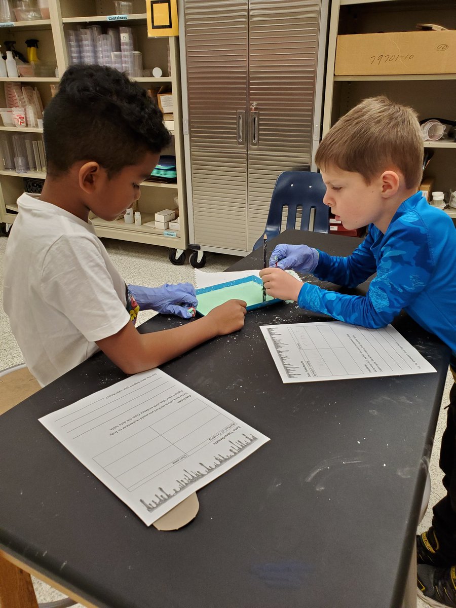 How to cross a river of ooze? Exploring matter with #oobleck!🧪⚗ Thanks @GlenwoodGRT 😁 #handsonlearning #GlenwoodKidsDeserveIt #5Cs #sciencerules #relentlessgators