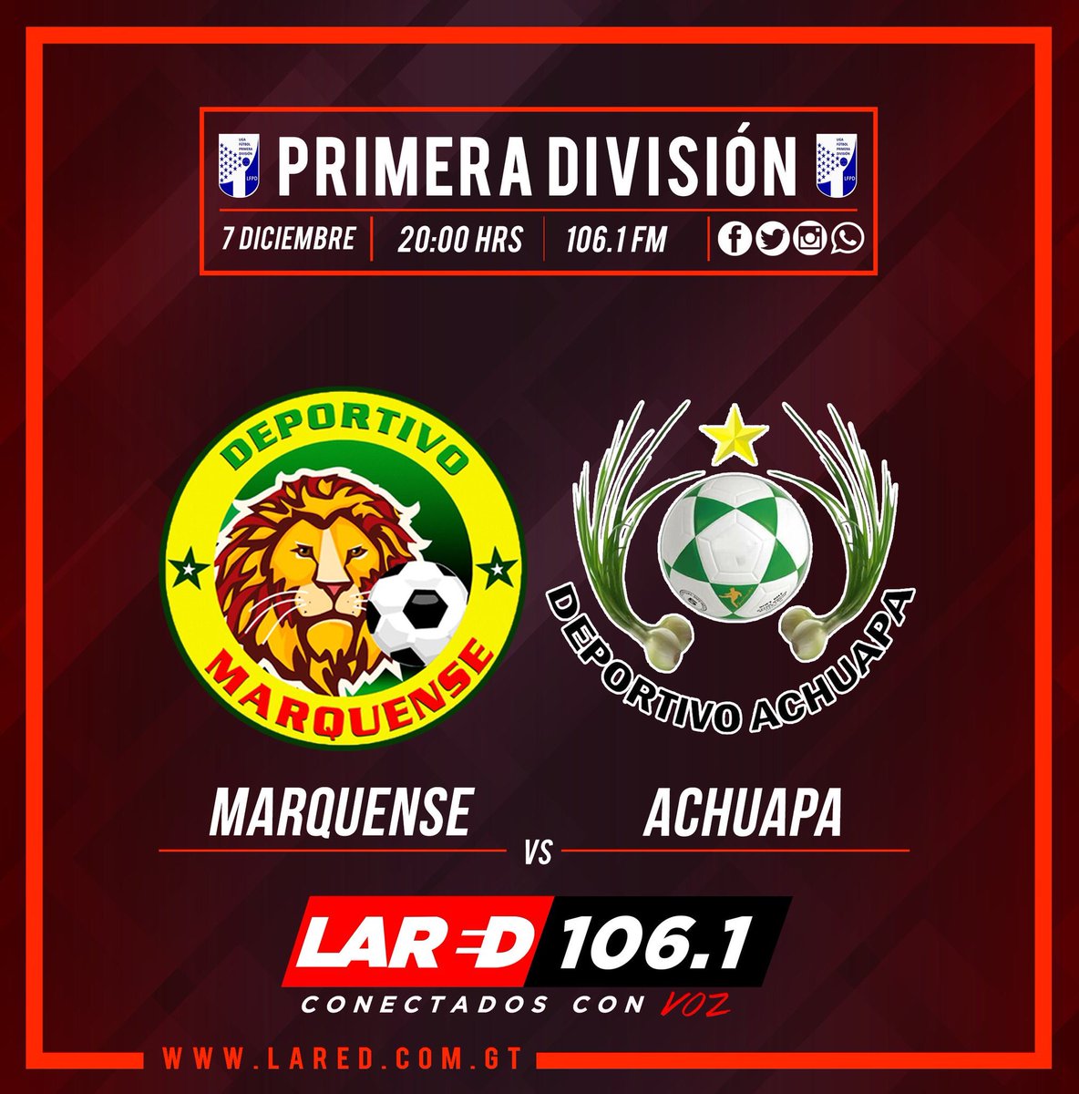 dixonvasquez_LR's tweet photo. #1aDivisionXLaRED
#GranFinaldeIDA
Ya estamos en transmisión desde el #MarquesadelaEnsenada cobertura del partido
#Marquense vrs #Achuapa
Con @pumpumdelgol
@crisarrioladj #HugoLandaverde y
#BayronMazariegos
Todo por @Lared1061
Mensajes 58581061 https://t.co/5iVASNBzfa