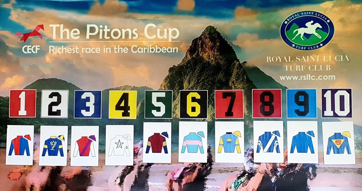 royalstluciatc's tweet photo. The Pitons Cup post positions have been drawn!

https://t.co/HXzlOZvxlw

#racinginparadise #horseracing #horses #stlucia #rsltc #cecf #pitonscup https://t.co/H9PtCXtDZH