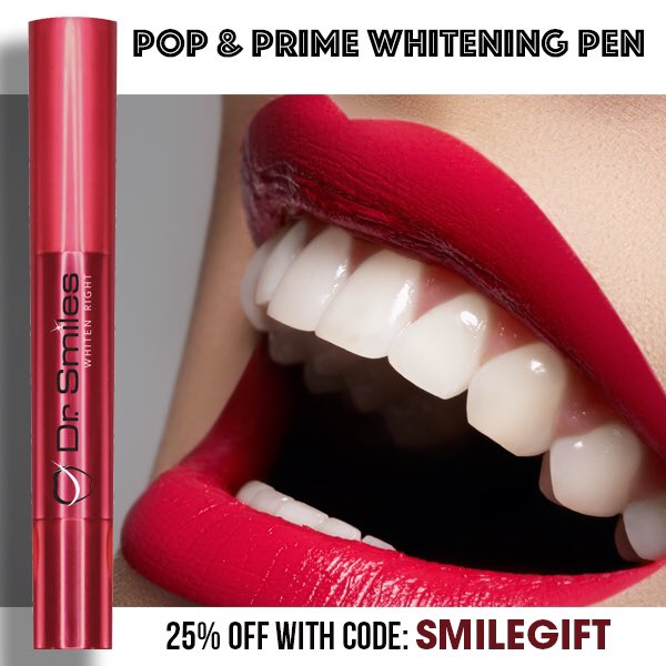 drsmilesllc's tweet photo. 💃🏼A whiter, brighter smile in 30 seconds? Dr. Smiles Pop &amp; Prime Whitening Pens 25% OFF for cyber week with the code:⭐️SMILEGIFT⭐️
💻https://t.co/27x2ieAwVe 
#CyberWeek #NewYork https://t.co/6ZBp1dDZ7J