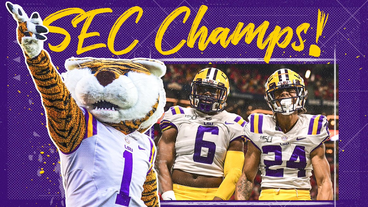 SportsCenter's tweet photo. LSU dominates Georgia to take the SEC title 🏆 https://t.co/AUOJpVzNun