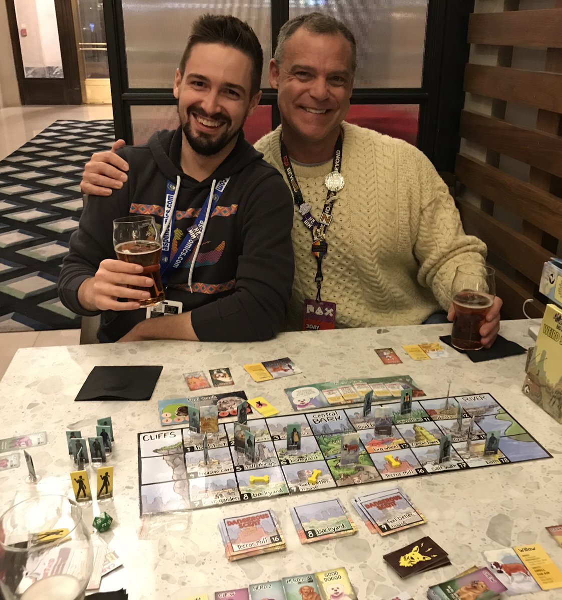 birdvsplane's tweet photo. The boys took on the role of good, good doggos and SAVED HUMANITY. All of the pets are in order.

Thanks to @MakeBigThings for the awesome game, can’t wait to use the custom cards to put our own pups in! https://t.co/kRPNlLpBon