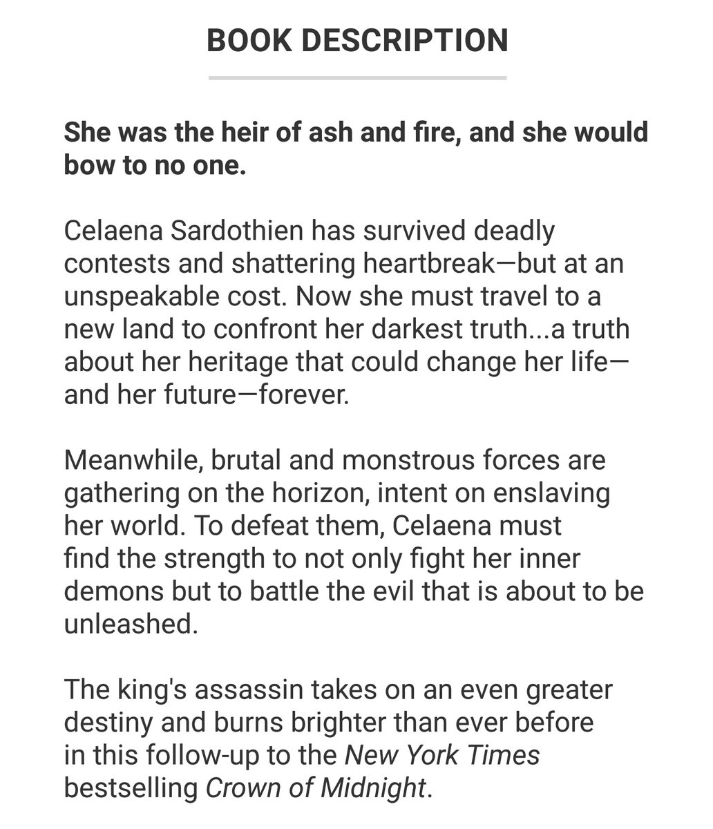 BLURB(do not read this if you haven't read the previous books in the series: the assassin's blade, throne of glass and crown of midnight)