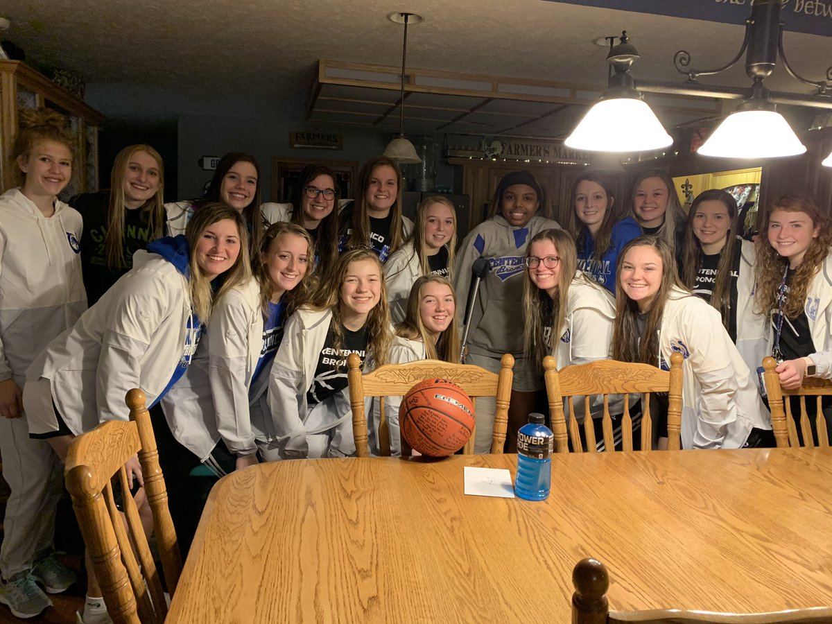 Broncos got the W tonight 58-28 against Neb. Christian &amp; they did it 4 their buddy Asia who had knee surgery today. It was great to see Asia in good spirits. She always has our backs &amp; on her road to recovery, we’ve got hers! The team signed a ball with encouragement! #GoBroncos