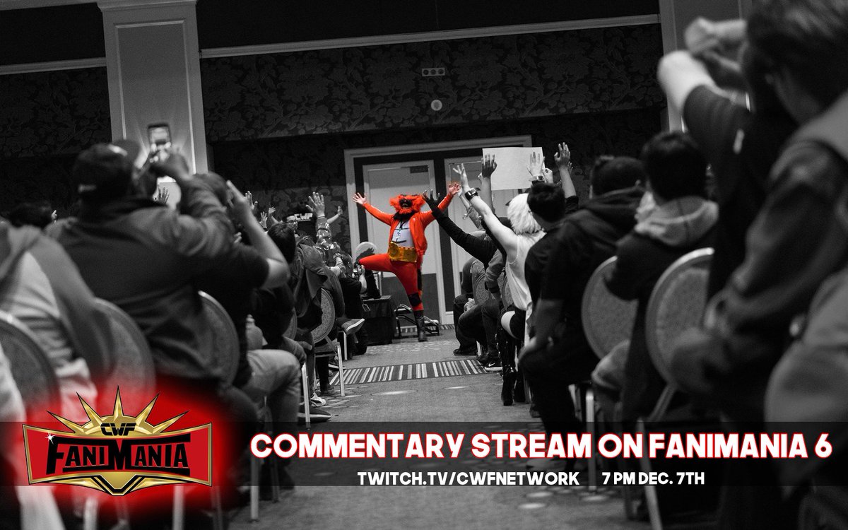 TheCWFUniverse's tweet photo. Reminder! We will be live tonight at 7pm for our first @FanimeCon Fanimania 6 Commentary stream on https://t.co/gtkRdw7V6a

#Fanime2019 https://t.co/yxehlatFVY