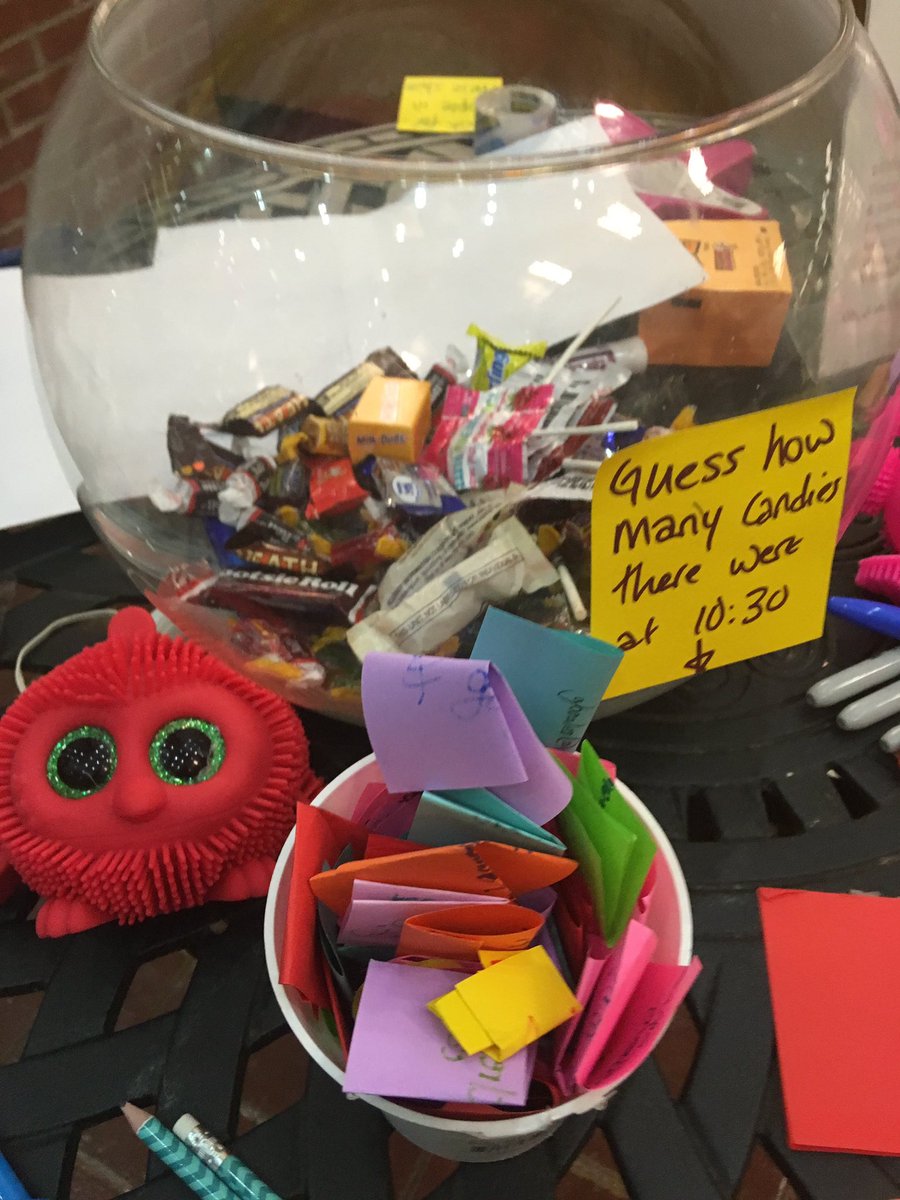 DrewU_WF's tweet photo. Aaaaand it’s a wrap! @DrewUniversity Day of Writing 2019. #intlwritein19 Done.
Candy almost gone. Lots of “guess the candies in the jar” &amp; many words of hope &amp; inspiration. Fellows worked one-on-one with 44 students for a total of 20.5 contact hours.  Thanks all + @DrewULibrary https://t.co/MzzcWSX7Km