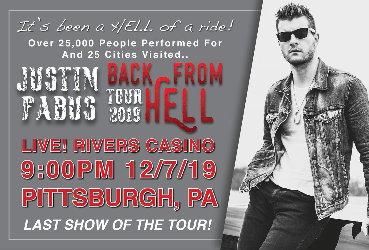 TheJustinFabus's tweet photo. Almost show time! @WinBigRivers, are y’all ready? #BackFromHellTour https://t.co/Cl7NkZeO8o
